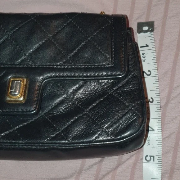 Judith Leiber Black Leather Quilted Mini Bag - Picture 13 of 14